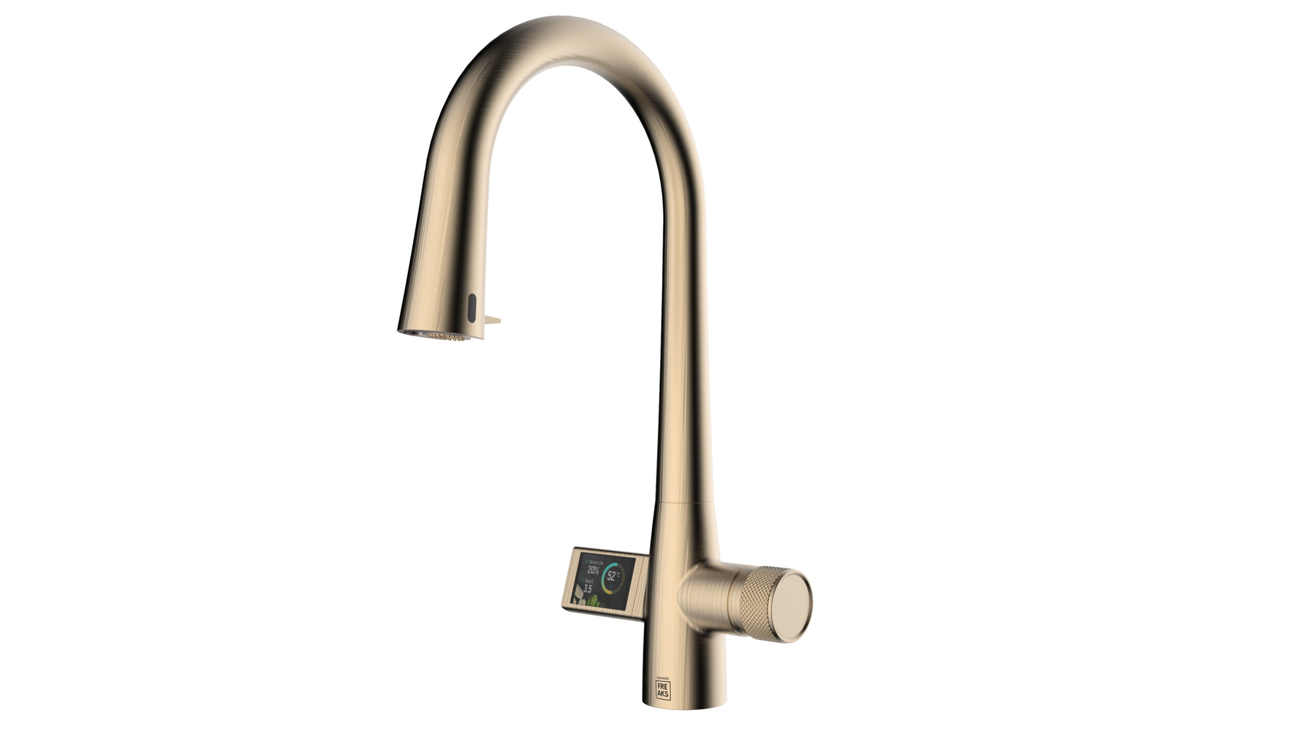 Bateria bezdotykowa z wyciąganą wylewką minimalistyczna w różnych kolorach