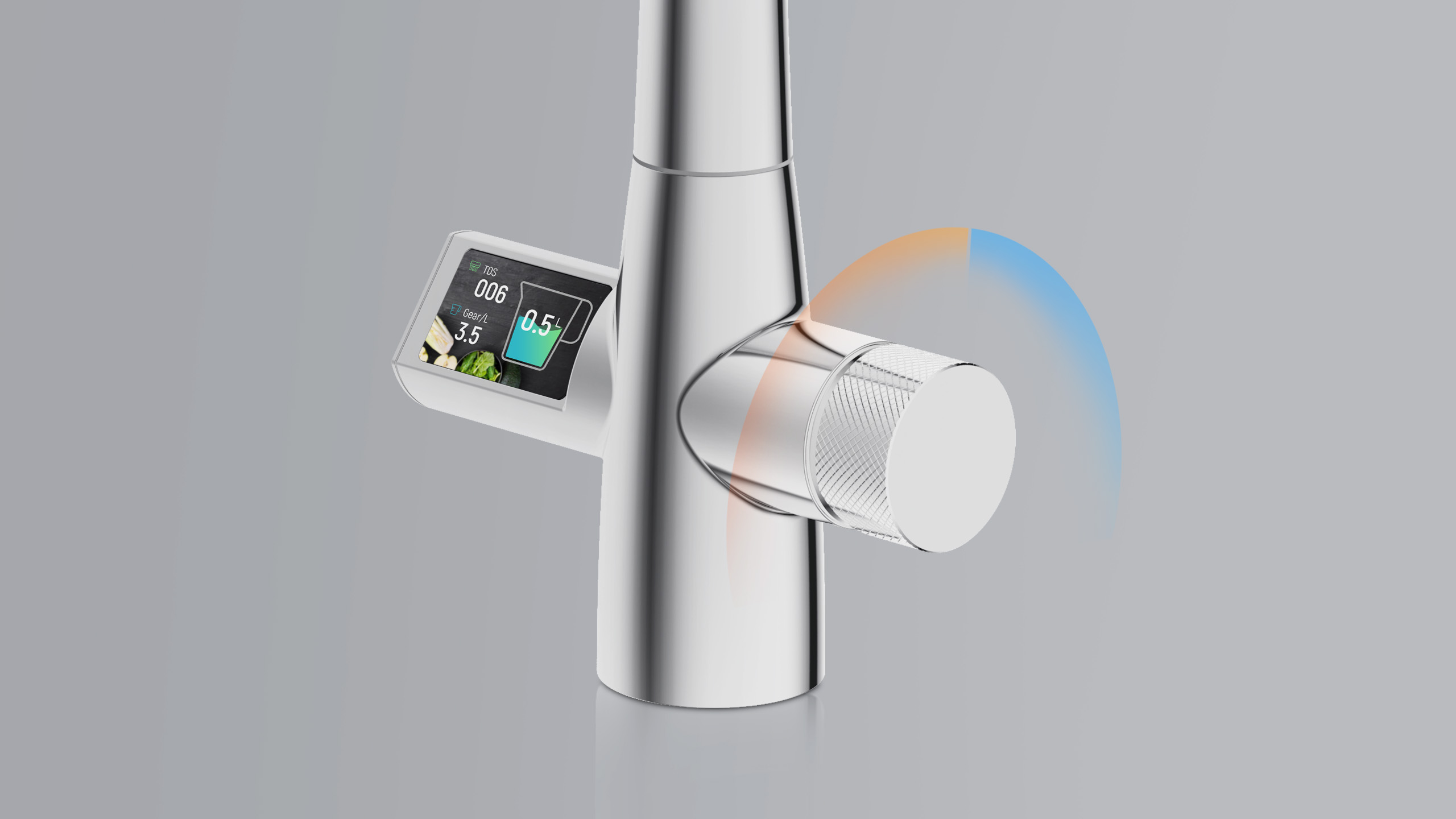 Bateria bezdotykowa z wyciąganą wylewką minimalistyczna w różnych kolorach